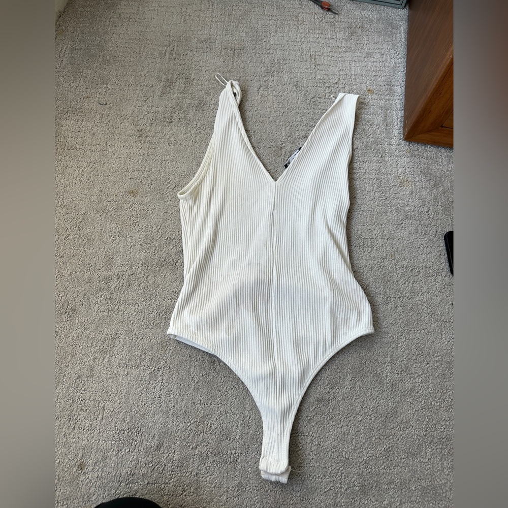 Zara white bodysuit M